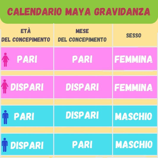 Calendario Maya gravidanza: maschio o femmina? - Dilamababy