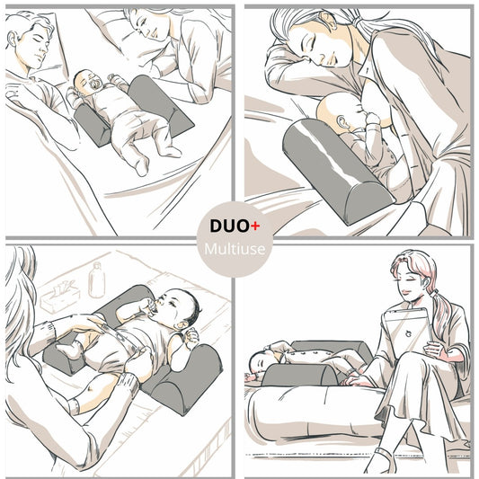 Cuscino laterale neonato + Cuscino Plagiocefalia - Cuscino Gravidanza